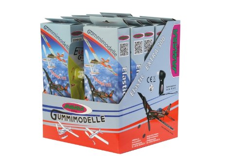 Jamara 381673 - RC Verkaufsdisplay mit Elastic Flugzeugen, 12 Stück