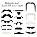 Whaline 48 Pack Novelty Fake Mustaches Self Adhesive Halloween Christmas Mustache Set