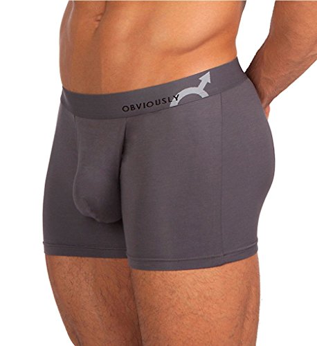 Obviously - Original - AnatoMAX - Boxer Brief 3 inch Leg (Medium, Graphite)