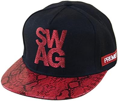 Dasot Casual Punk Swag Toppe Sunhat Baseball Cap Poping Dancing Hop-pop Brim Hat Red