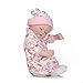 Funny House Handmade 10 Inch 26cm Full Body Silicone Vinyl Realistic Looking Reborn Dolls Lifelike Doll Handmade Cute Newborn Doll Waterproof for Christmas Birthday Present Washing (Girl)