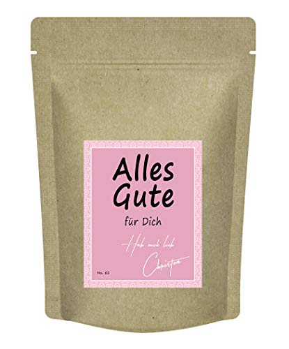 "Alles Gute für Dich" - Ich wünsche Dir alles Gute und viel Erfolg - von Christea - 70 g Früchtetee praktisch verpackt im Zip-Beutel