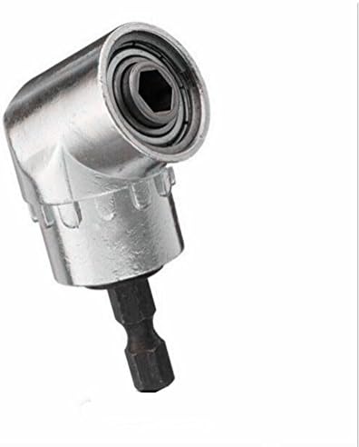 Right Angle Drill, Sinide 105 Degrees Angle Extension Power Screwdriver Drill Attachment 1/4 Inch Hex Drill Bit Screwdriver Socket Holder Adaptor (Short)