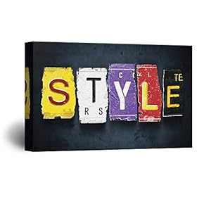 Canvas Wall Art License Plate Canvas Prints Home Artwork Decoration for Living Room,Bedroom - 12x18 inches