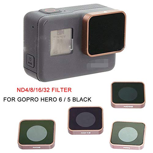 ETbotu Camera Sport ND4 ND8 ND16 ND32 Lens Filter Replacement Accessories for Gopro Hero 5 6 - Black