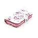 IKASEFU [9 Card Slots] Rose Flower Pu Leather Magnetic Book Style Wallet Flip Purse Protective Case Cover Compatible with Samsung Galaxy S3-Rose Flower