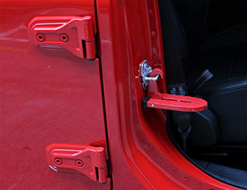 KTPYRP Vehicle Doorstep Folding Ladder Foot Rest with Safety Hammer Head for Easy Access to Car Rooftop & Roof-Rack, Car Door Step for Jeep, SUV & RV