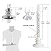 CelebrationLight 10 Pack Flameless Taper Candles with Remote/Timer & Suction Cup, Battery Operated Flickering LED Window Candles, Vintage Christmas Electric Fake Candlesticks, Silver Holder