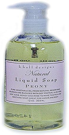 k. hall designs Peony Natural Liquid Soap 12 oz/345ml