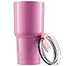 30 OZ Stainless Steel Tumbler with Spill Proof Lid- Powder Coated (Pink with Spill Proof Lid)