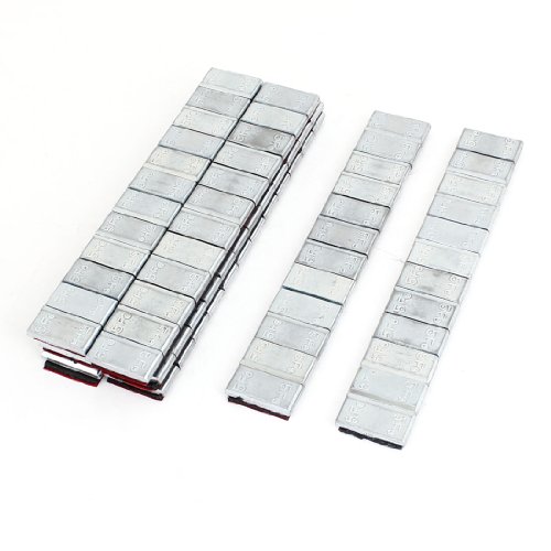 8pcs Silver Tone Metal Adhesive Back Car Tire Wheel Balance Weight Strip