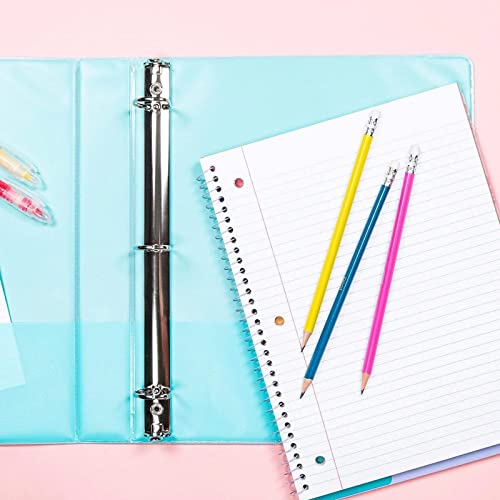 Yoobi 1 Inch Binder Set 3Ring Binders with 2 Pockets Perfect for