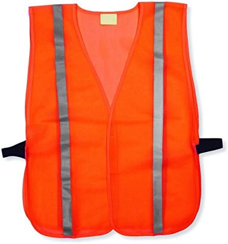 TruForce General-Purpose Mesh Safety Vest, Orange w/ 1" Silver Stripes (19 Pack)