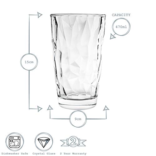 Bormioli Rocco Diamant-Highball Cocktailgläser Set - 470ml - Packung mit 24 – Bild 4