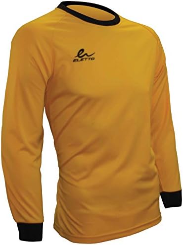 Eletto Plain GK Soccer Goalkeeper Jersey (Youth X-Large, Gold / Black)