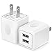 USB Wall Charger,Moallia 2-Pack Dual Port USB Power Adapter Wall Charger Plug for iPhone X/8/7/7 Plus/6s/6s Plus, iPad Pro/Air, Samsung S9/S8/S7, HTC, LG, Huawei, Google Nexus and More