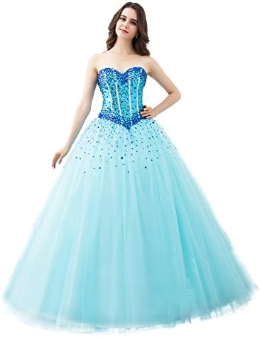 FASHION Dress TQ Sweetheart Floor Length Tulle Ball Gown Prom Dress TQ18