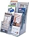 Clear-Ad - Acrylic Rack Card Literature Display Holder - Plastic 3 Tier 6 Pocket Brochure Organizer - Desktop or Wall Mount Leaflet Rack - Tabletop Multiple Pamphlet Stand - LHF-S83 (Pack of 1)