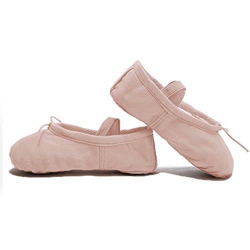 Ballet Slippers for Women Canvas Ballet Shoes Ballet Flats Split Sole Yoga Dance Shoes Nude