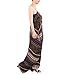 May&Maya Women's Low V-Neck and Low V-Back Maxi Dress (XXL, Green thnic)