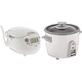 Zojirushi NS-ZCC10 Neuro Fuzzy Cooker, 5.5-Cup uncooked rice / 1L, White & NHS-06 3-Cup (Uncooked) Rice Cooker, White (-WB)