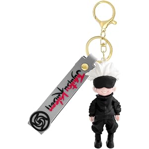 DecorSIXT JJK Anime Keychains Funny Mini Figure Keychain, Cute Backpack Keyring Accessories Gifts for Men Women