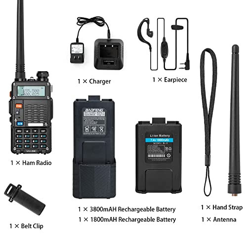 Ham Radio, Baofeng UV5R Pro Radio, 128 Channels Programmable Dual Band