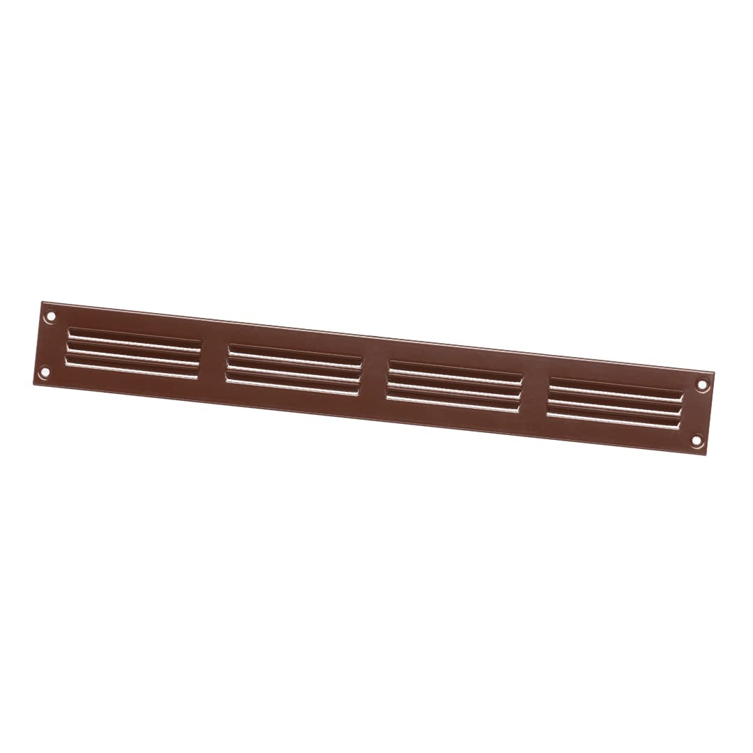 Generic 400 x 50 mm 16 x 2 inch Brown Metal Air Vent Grille