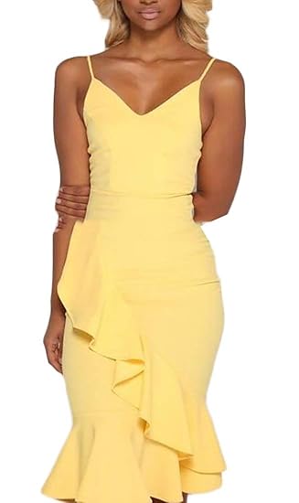 bodycon dress with ruffle bottom