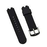 Ritche Black Rubber Silicone Divers Replacement Watch Strap / Band - Fits the Pebble Steel (Black PVD Clasp)