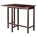 Winsome Lynnwood 35.43 x 39.39 x 30-Inch Wood Rectangular Drop Leaf High Table, Antique Walnut (94149)