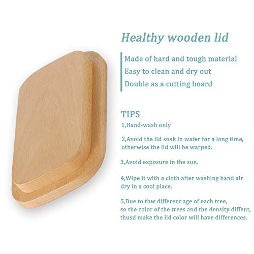 Large Ceramic Butter Dish for Countertop Butter Keeper with Silicone Sealing, Natural Wooden Lid and Stainless Steel Knife, Kitchen Decor and Accessories for Kitchen Gifts (Black)