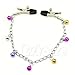 Kocome Unisex Adjustable Nipple Bell Chain Soft Coated Pasties Clips Sexy Body Jewelry