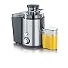 Severin Multi-Purpose Electric Juicer with 400 W of Power ES 3566, Brushed Stainless Steel-Black