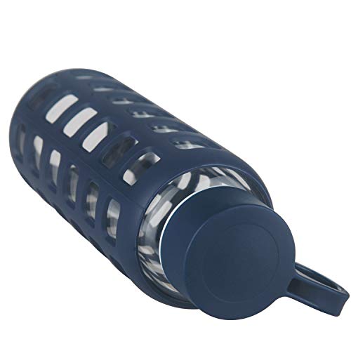 image for ORIGIN Best BPA-Free Borosilicate Glass Water Bottle with Fun Square S
