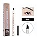 Microblading Eyebrow Pencil Tattoo Brow Ink Pen Waterproof Long Lasting Smudge-Proof Eyebrow Tattoo Pen with Micro-Fork Tip Eyes Makeup (Black)