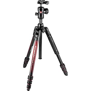 Manfrotto BeFree Advanced 59-inch Aluminum Travel Tripod with Ball Head & Case (Red)