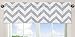 Sweet Jojo Designs Gray and White Chevron Collection Zig Zag Window Valance