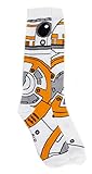 Star Wars BB-8 Costume Junior/Women's Knee High Socks, White, Shoe: 4-10