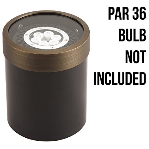 LFU Brass Constructed Well/In-Ground Light (Different Styles Available). Low Voltage. Antique Bronze Finished. (1, Augusta)