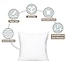 HIPPIH 18 x 18 Pillow Inserts Set of 2, Hypoallergenic Decorative Square Pillow Form Insert with Zips, White