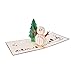 Buytra 5 Pack Christmas Cards Set 3D Pop-up Greeting Card for Xmas,Festival,Birthday,Thank you,Anniversary and More including Chirstmas Tree,Snowman,Reindeer,Bell