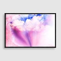 Framed Canvas Wall Art Watercolor Cloud Canvas Prints Home Artwork Decoration for Living Room,Bedroom - 16x24 inches