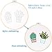 2 Pack Embroidery Starter Kit with Pattern, Kissbuty Full Range of Stamped Embroidery Kit Including Embroidery Fabric with Pattern, Bamboo Embroidery Hoop, Color Threads and Tools Kit (Cactus Plants)