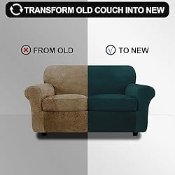 FestiCorp Velvet Sofa Covers for 2 Cushion Couch