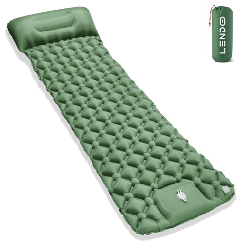 Ultraligero Colchoneta Camping, Colchón Autoinflable para Camping con Almohada, Esterilla Outdoor con Bomba de Pie Esterilla Hinchable Ultraligero para Exteriores, Senderismo
