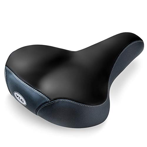 Ylg Most Comfortable Bicycle Seat Memory Foam Padded Leather Extra