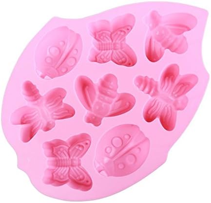 GHMZ Insect Silicone Cake Mold Pan (Lady Bugs,Butterflies,Bees and Dragonflies)