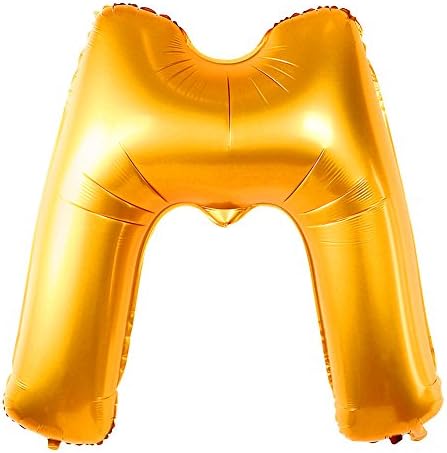 Gold "M" Oversized 40 Inch Decorations Dazzling Balloons