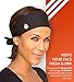 GymWrap Fitness Headband Featuring Sweat-Wicking Patented EvapoTech Perfect for Working Out, Active Lifestyle, Yoga, Running, and Outdoors by Nicole Ari Parker - Black
